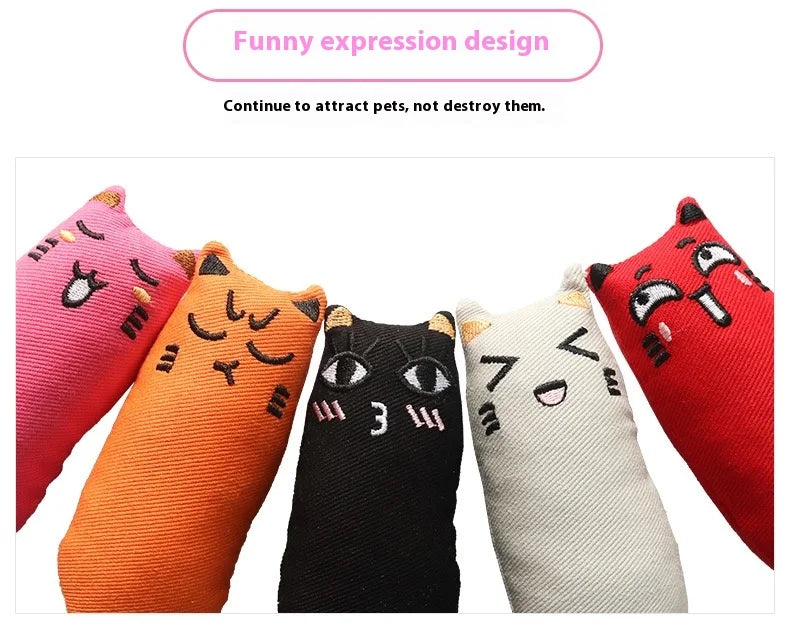 Pet Accessories Rustle Sound Catnip Toy Cats Product For Pets Cute cat Toys For Kitten Teeth Grinding Cat Plush Toy Thumb Pillow