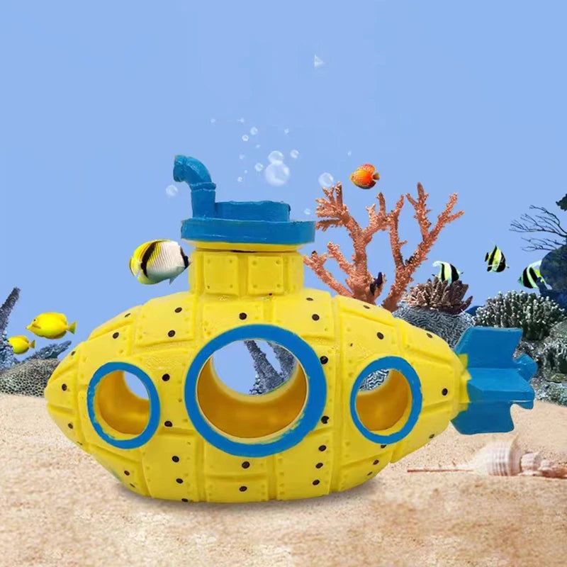 Artificial Aquarium Decoration Shelter Ornament Submarine Decor Resin Landscaping House for Fish Accessories for Aquarium Stuff