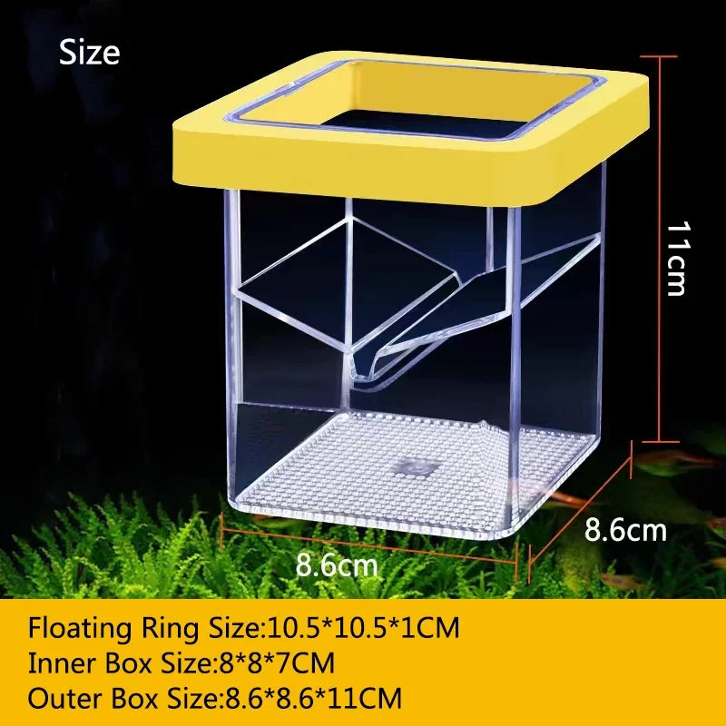 Acrylic Fish Breeding Isolation Box Floating Aquarium Breeder Feeder Fish Tank Hatching Incubator Aquarium Hatchery Accessory