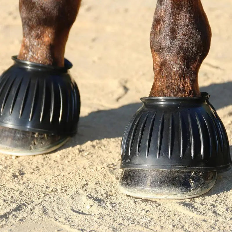 2pcs Horse Bell Boots Rubber No-Turn Horse Bell Boots Soft Equine Boots Protective Gear Accessories for Training Equipment