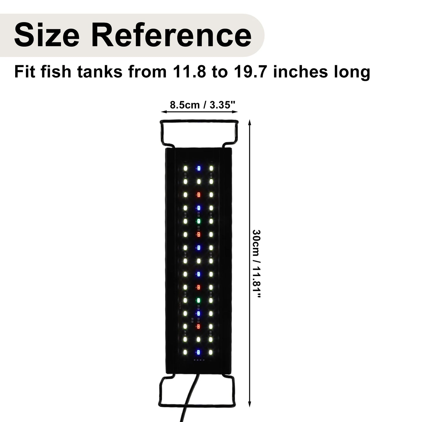 UXCELL Aquarium Light LED Fish Tank Light Timer Three Color Lighting Aquarium Light for Plants Fish and Aquatic Pet Supplies