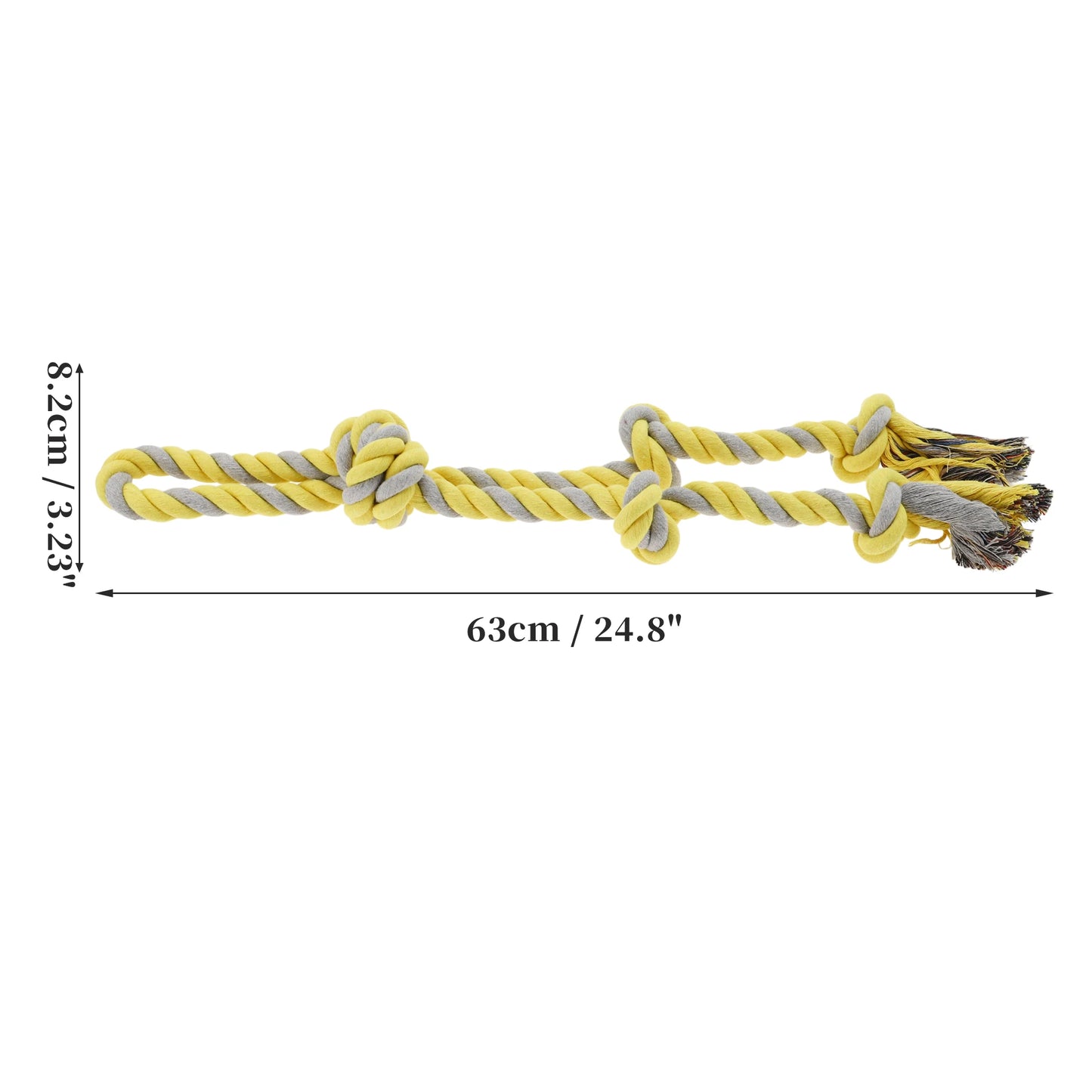 UXCELL Dog Chew Toys Knots Shape Braided Cotton Teeth Cleaning Rope Casual Puppy Bite-resistant Chewing Rope Pet Products