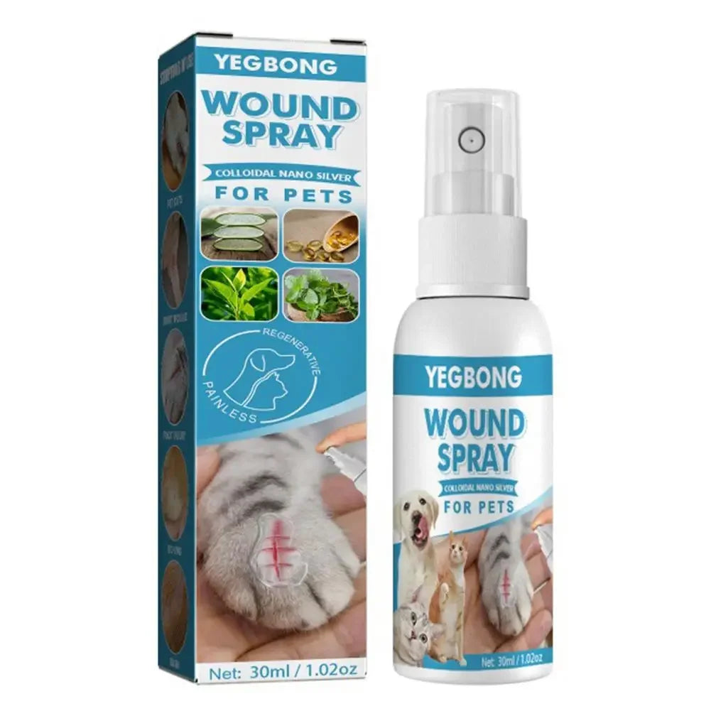 Pet Wound Spray Dog Cat Skin Scratch Wound Treatment Repair Liquid Wound Spray Blocking O9R6