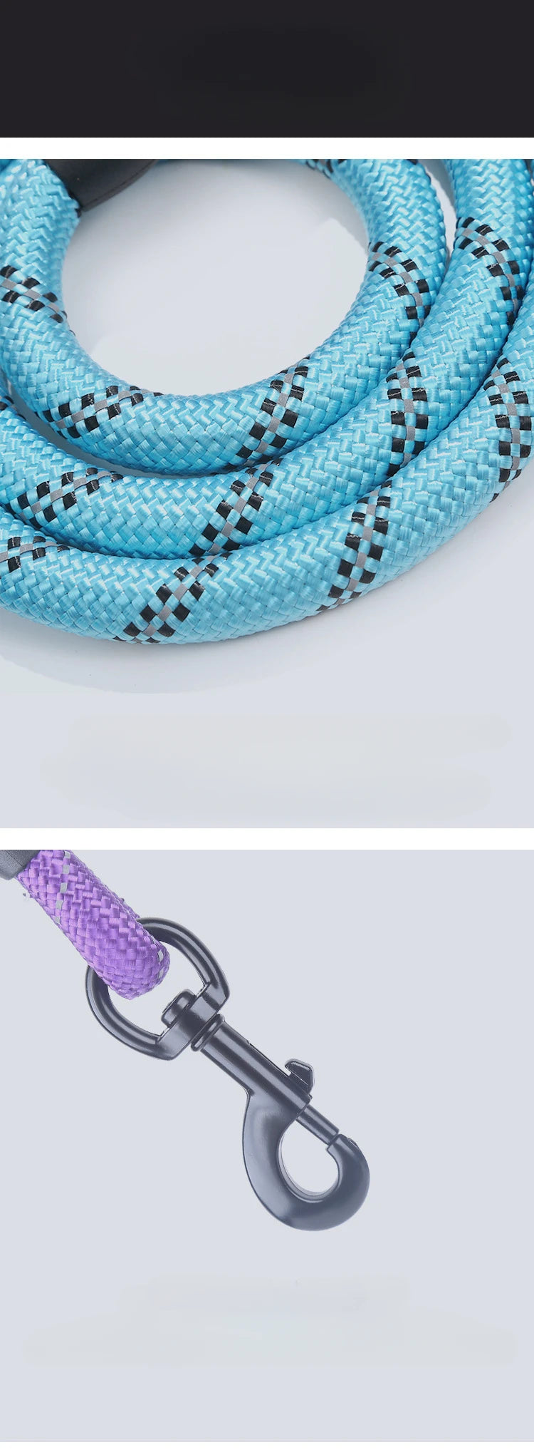 Pet Reflective Leash Nylon Round Leash Explosionproof Punch Leash Dog Walking Round Leash Without Strangulation