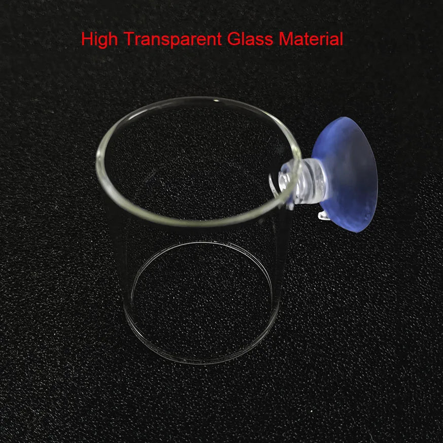New Glass Aquarium Feeding Ring Fish Tank Station Floating Food Tray Feeder Aquarium Accessory with Strong Suction Cup