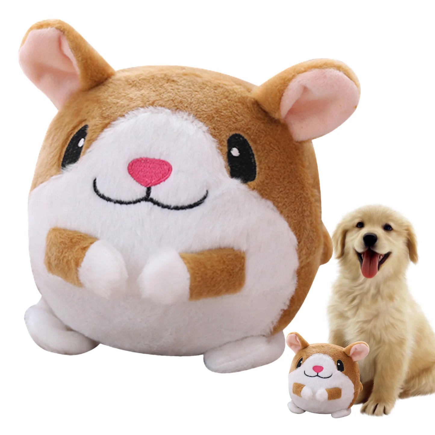 Active Moving Pet Plush Toy Plush Puppy Dog Toys That Move Auto Bounce Squeaky Pet Toy Dog Toys Soft Plush Pet Toy Cute Fun