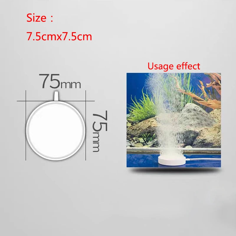 1Pcs 75/10mm Fish Tank Aquarium Air Stone Oxygen Aerator Increasing Air Bubble Pond Pump Hydroponic Oxygen Accessories Great