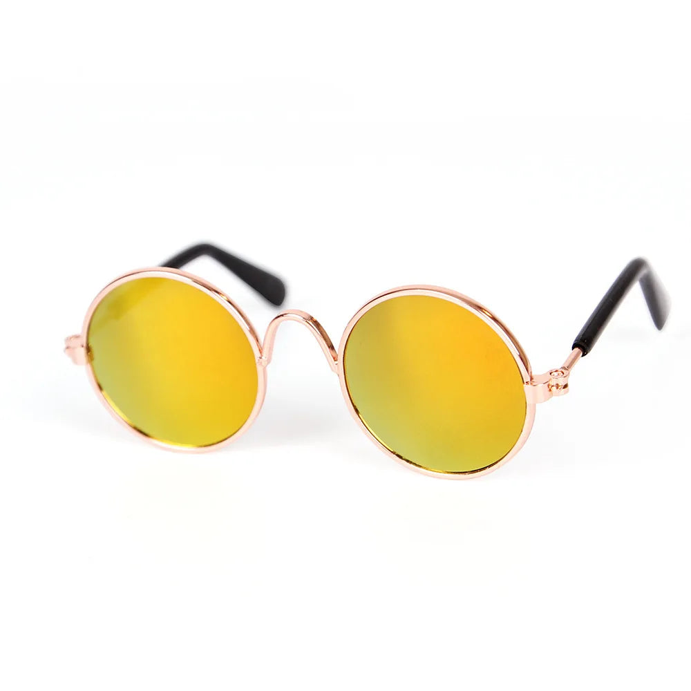 Vintage Round Pet Cat Sunglasses Pet Products for Small Dogs Dog Kitten Puppy Cat Accessories Reflection Eyewear Glasses