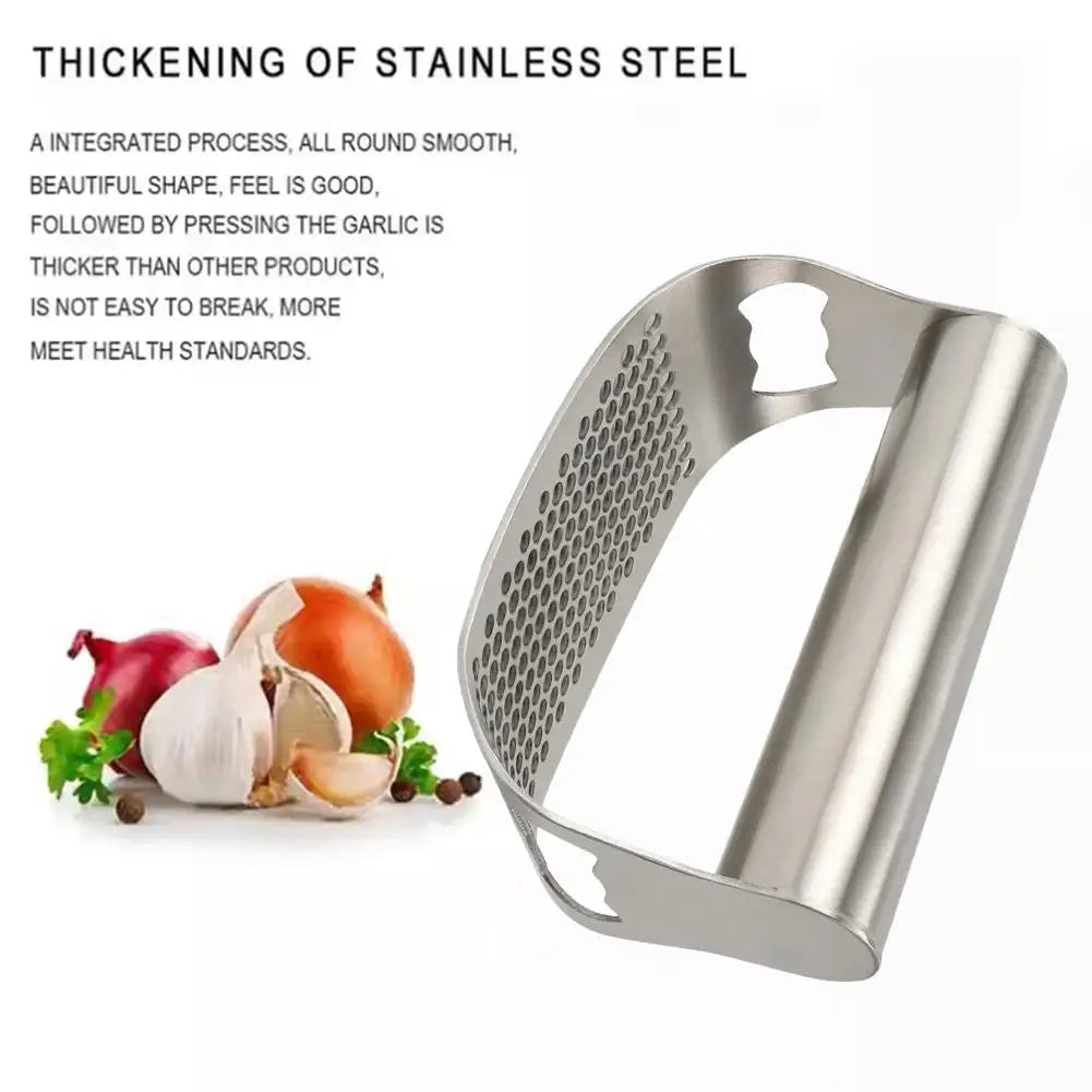 Garlic Press Rocker Garlic Mincer Garlic Crusher With Peeler Comfortable Handle Garlic Chopper For Smash Garlic Kitchen Too J3B1