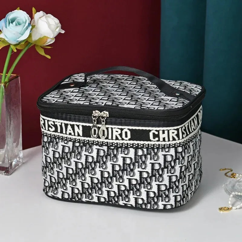 Thousand Bird Grid Cosmetic Bag Female Large Capacity Portable New Travel Waterproof Handheld Large Storage Bag Wash Bag