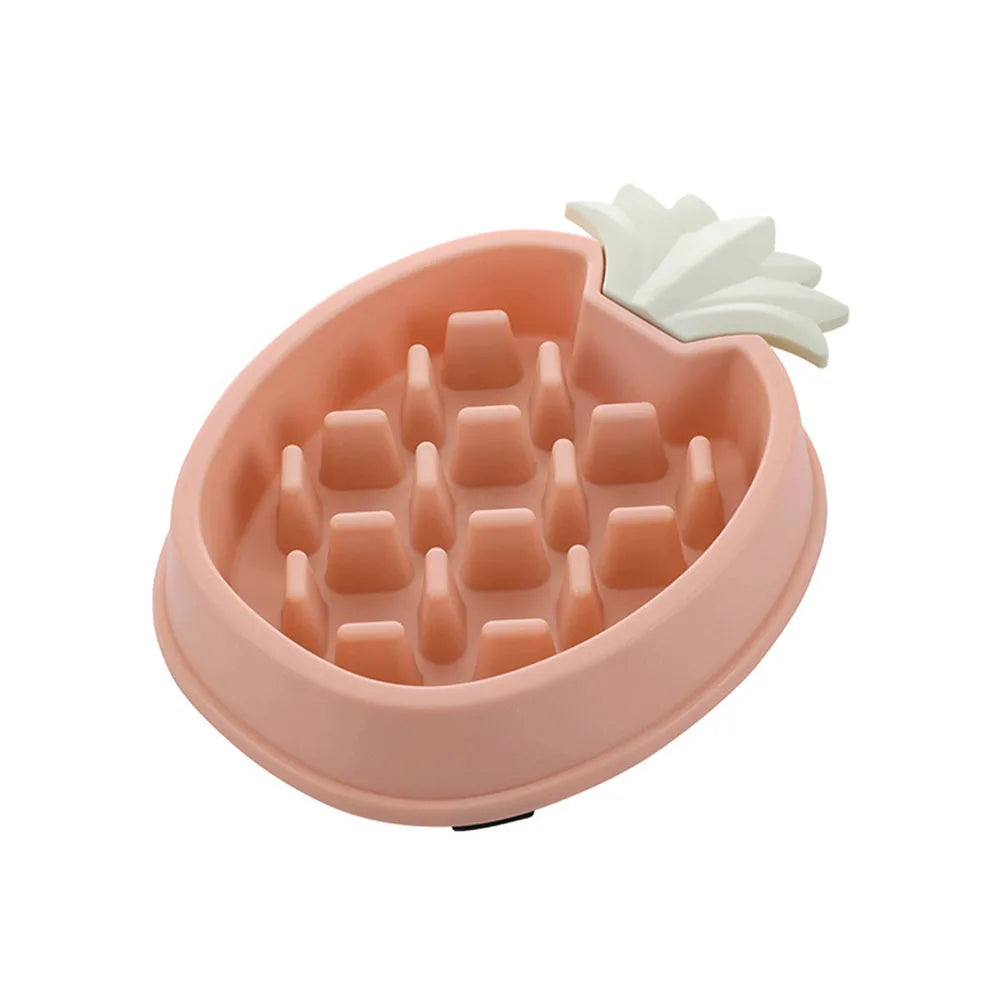 Slow Dog Bowl for Puppy Large Dogs Anti-Gulping Dog Slow Feeder Stop Bloat Slow Eating Pet Bowls Corn Peach Strawberry Pineapple