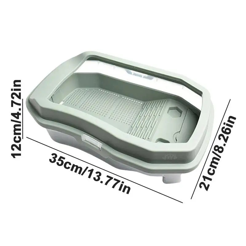 Turtle Tank Aquarium Baby Turtle Habitat With Lid Pet Turtle Habitat Detachable Double Layers Turtle Tank Anti-Slip Tortoise