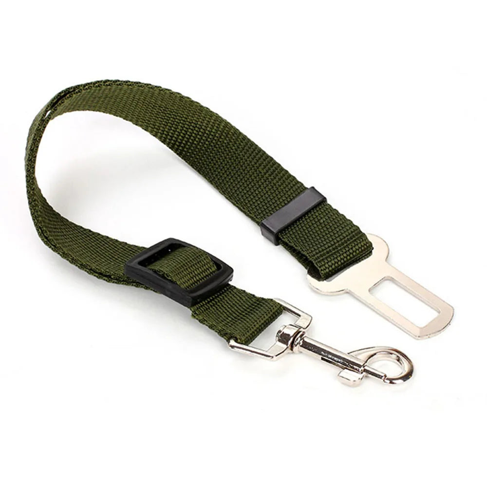 Dog Seat Belt Car Seatbelt Harness for Dogs Adjustable Durable Nylon Reflective Bungee Fabric Tether Car Travel Supplies for Pet