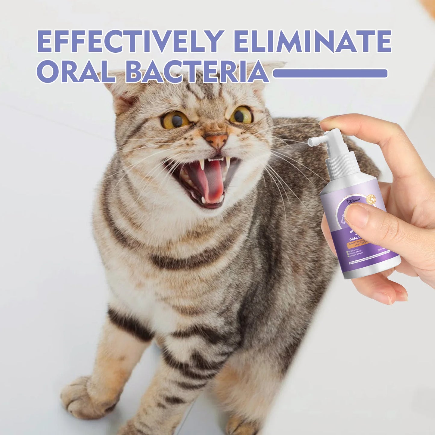 50ml Pet Oral Cleanse Spray Dogs Cats Teeth Clean Deodorant Prevent Calculus Remove Kitten Bad Breath Mouth Fresh Pet Supplies