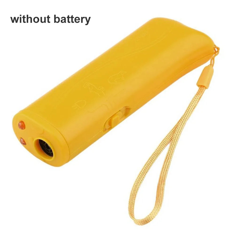 3 in 1 Dog Anti Barking Device Ultrasonic Dog Repeller Stop Bark Deterrents Pet Control Training Supplies with LED Flashlight