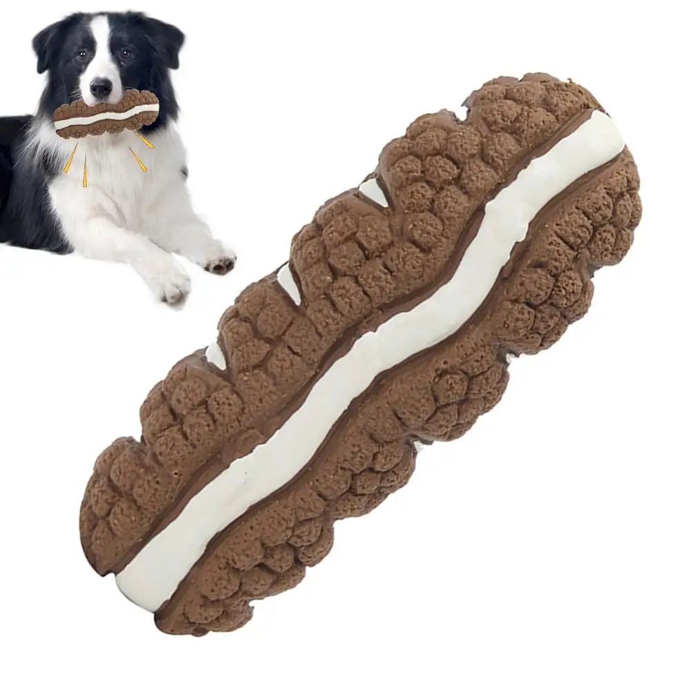 Squeaky Dog Chew Toy Funny Cream Bread Hamburger Breadsticks No Stuffing Dog Toy with Squeakers Pet Squeak Toy