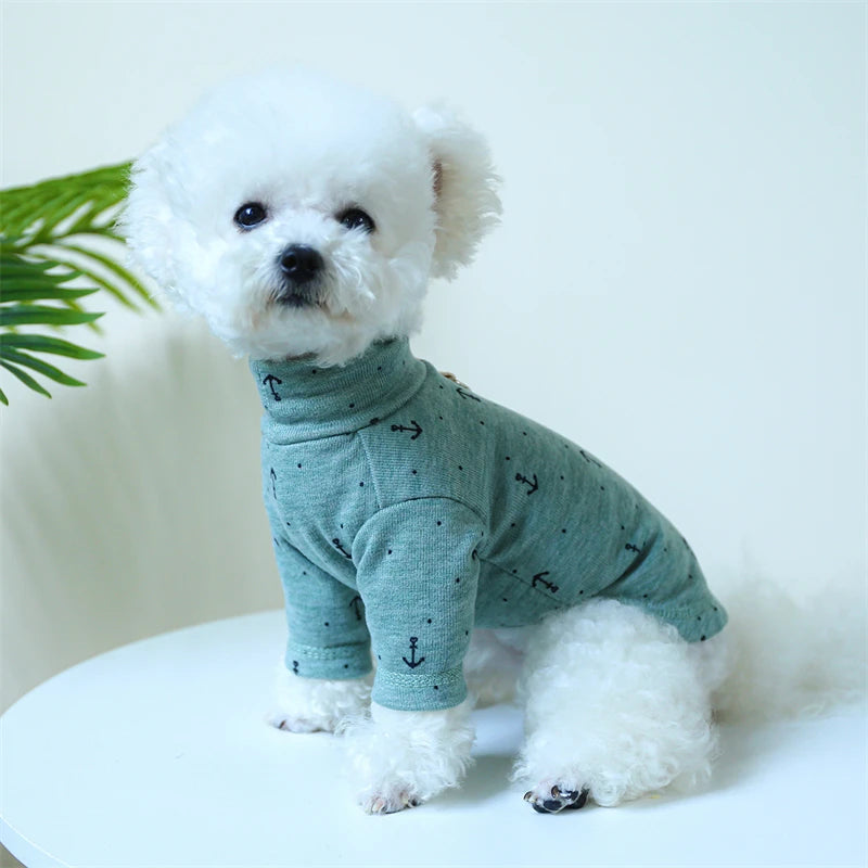 Breathable Cotton Small Medium Dog Clothing Mini Printing Sweatshirt for French Bulldog Brand Designer Autumn Warm Cat Clothes