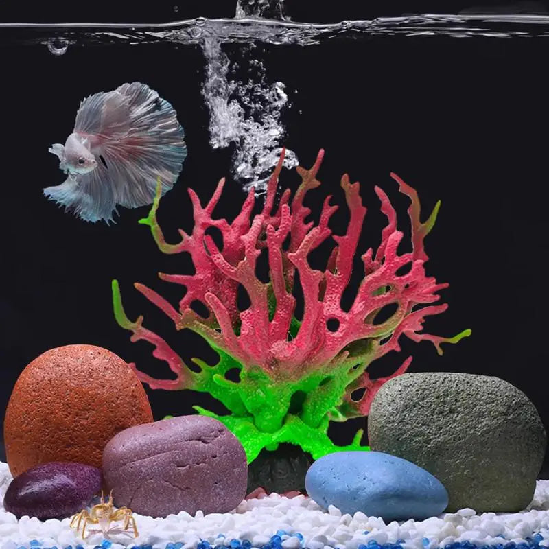 Aquarium Coral Simulation Fish Tank Plants Landscape Decoration Multiple Colour Aquarium Decor Aquariums Freshwater Accessories
