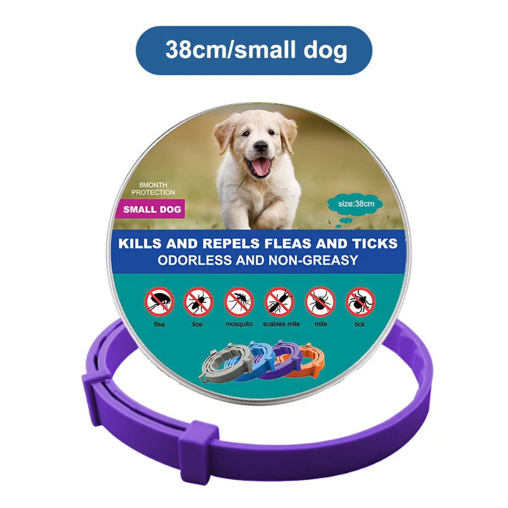 38cm 70cm Retractable Deworming Dog Cat Collar Pet Anti Flea Ticks Collar Repellent Mosquito Pet Collars for Cats Dogs Products