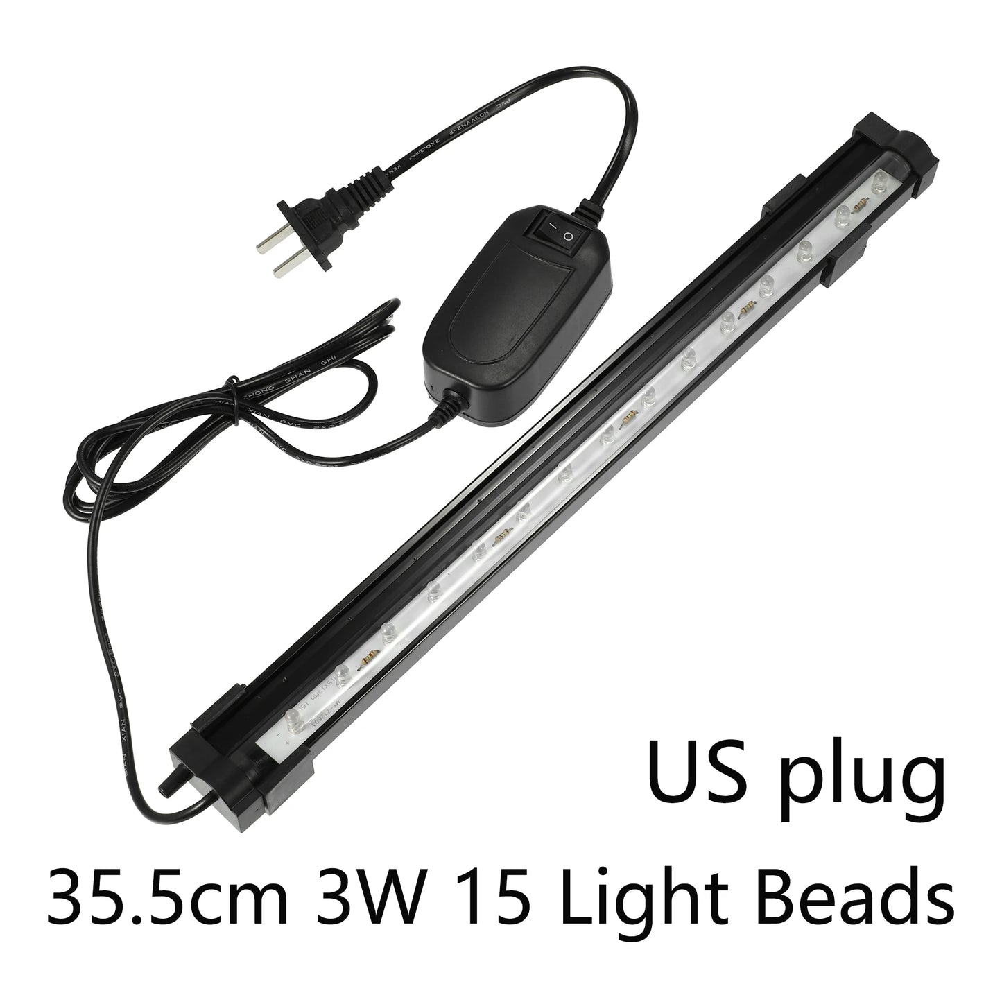 UXCELL 15-116CM Aquarium LED Light Full Spectrum Fish Tank 7-36 Light Beads Decor Colorful Lighting Lamp Plant Grow Tools