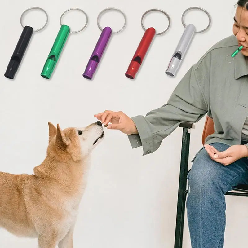 Ultrasonic Dog Whistle Adjustable Dog Recall Whistle Anti Barking Ultrasonic Tool Portable Dog Training Behavior Aids Stop Bark