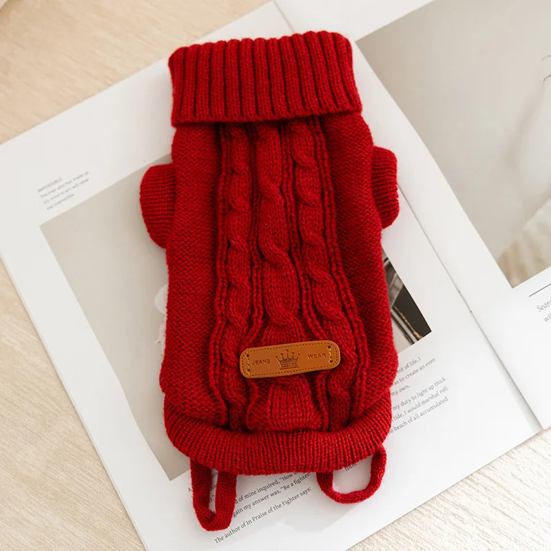 Winter Dog Sweater Pet Dog Clothes Chihuahua French Bulldog Costume Cute Dog Jersey Cat Coat Dog Overalls Puppy Knitted Sweater