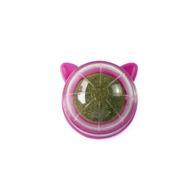 Rotating Cat Mint Ball New Cat's ears (Steamed cat-ear shaped bread) Pet Molar Toy Interactive Lickle Pet Products