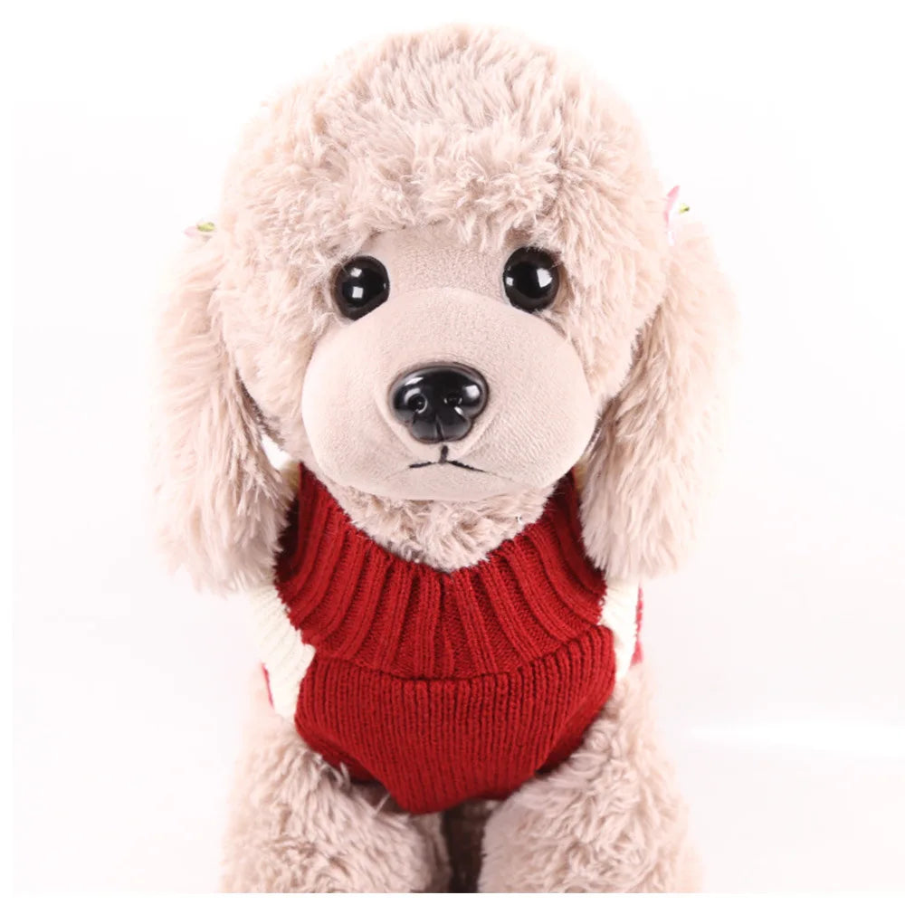 Christmas Dog Clothes Hoodie Pet Dog Sweater Flannel Antlers Scarf Winter Warm Small Dog Outfit Cat Hooded Clothing Costume Coat
