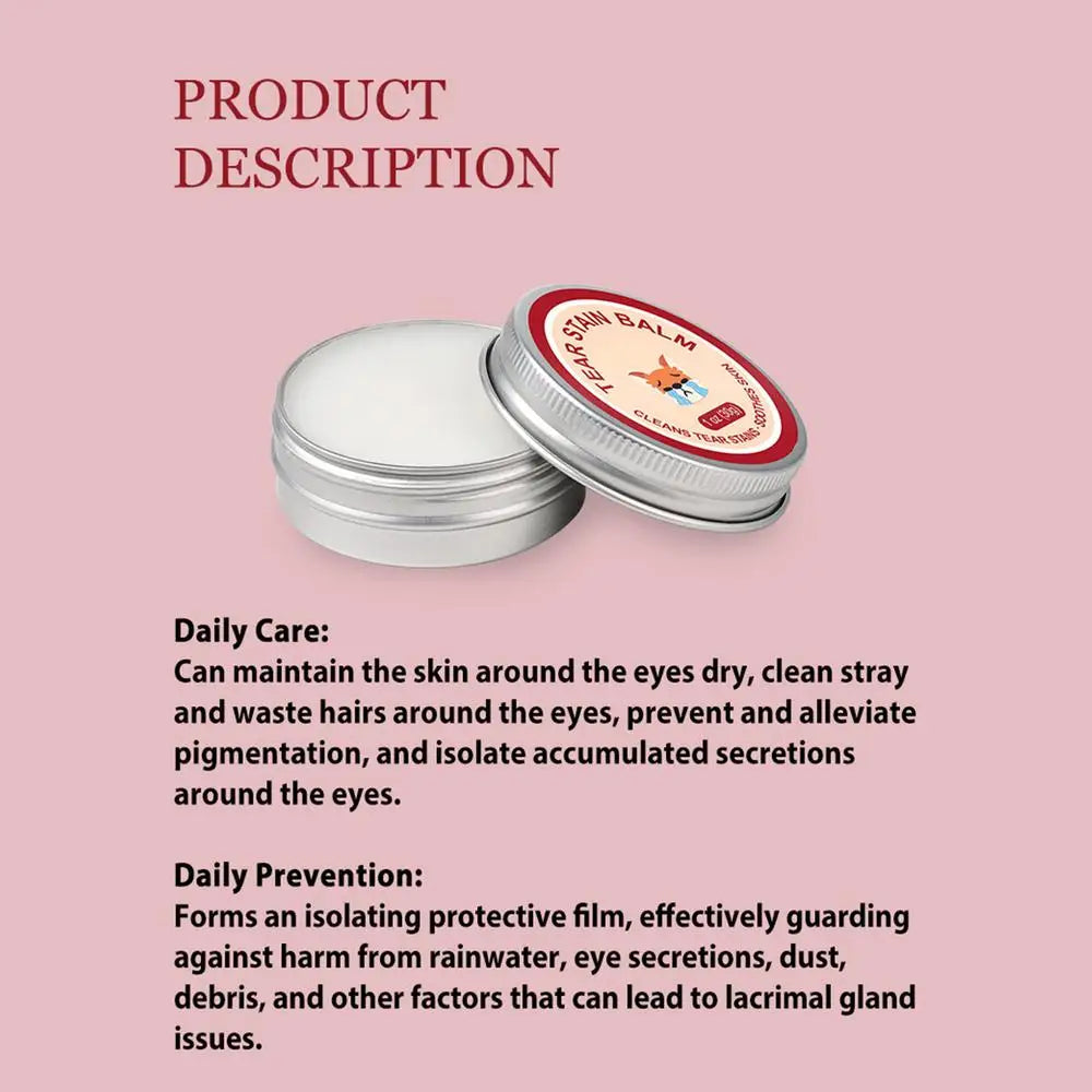 30g Pet Tear Stain Remover Cat Dog Eye Cleaner Cream Pet Eye Stain Cleaner Ointment Natural Tear Stain Remover Pet cleaning tool