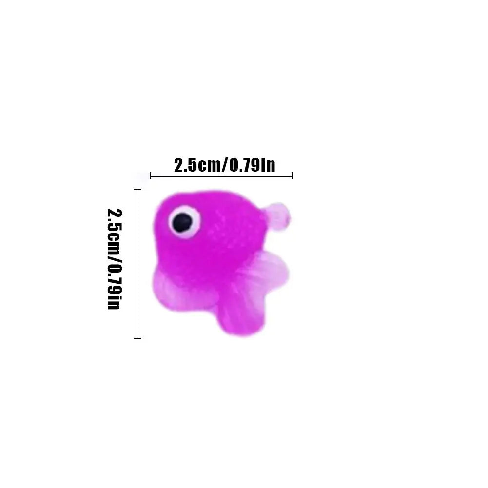 TPR Soft Glue Simulation Goldfish Transparent Environmentally Friendly Floating Small Goldfish Marine Animal Fish Tank Aquarium