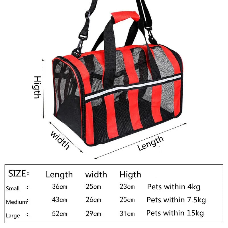 2024 New Pet Cat Carrier Shoulder Bag Portable Carrying Bag Breathable Travel Outdoor Transportin Small Dogs Puppy Pet Supplies