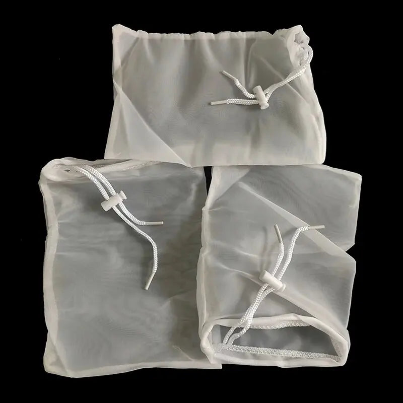 200 Mesh Nylon Filter Net Bag Acquarium Bio Ball Carbon Media Isolation Bags Food Filter Strainers Mesh Kitchen Strainer Bags