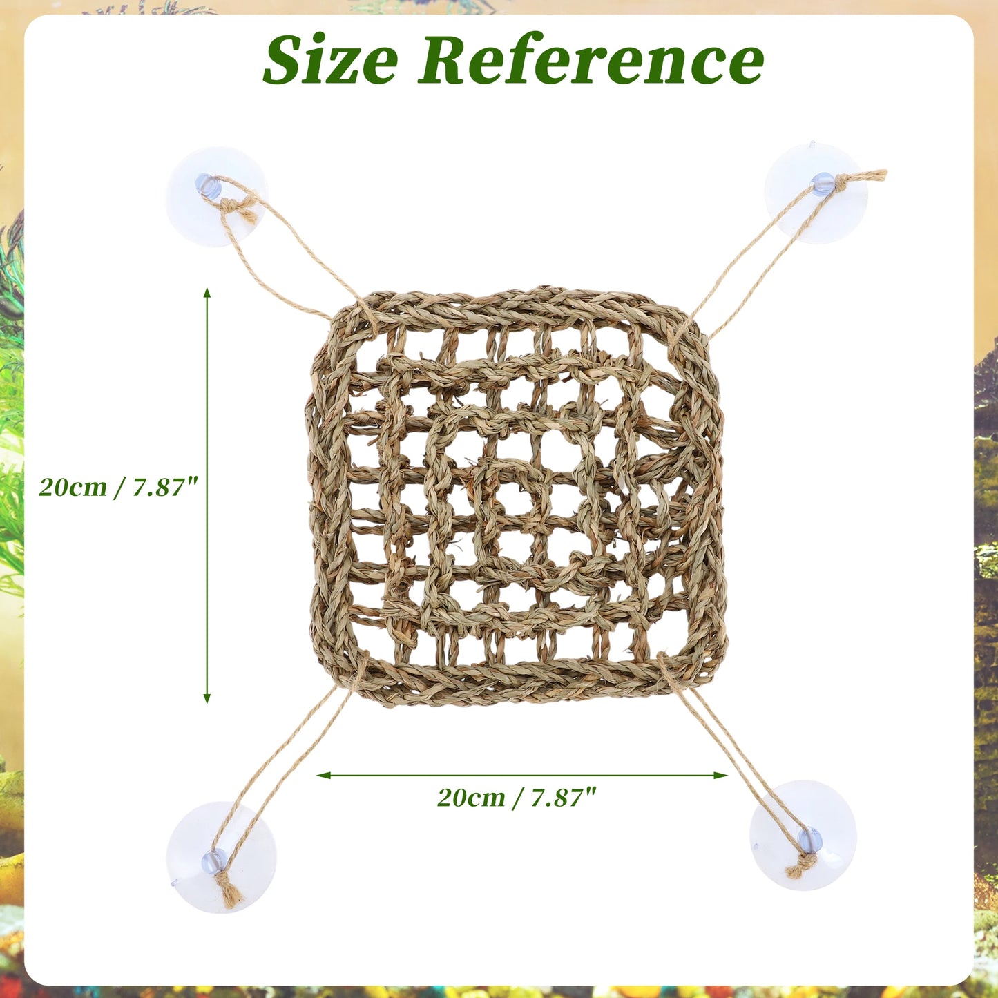 UXCELL Reptile Climbings Jute Ropes Hermit Climbing Rope Ladder Trapez With Suction Cup for Tank Terrarium Accessories