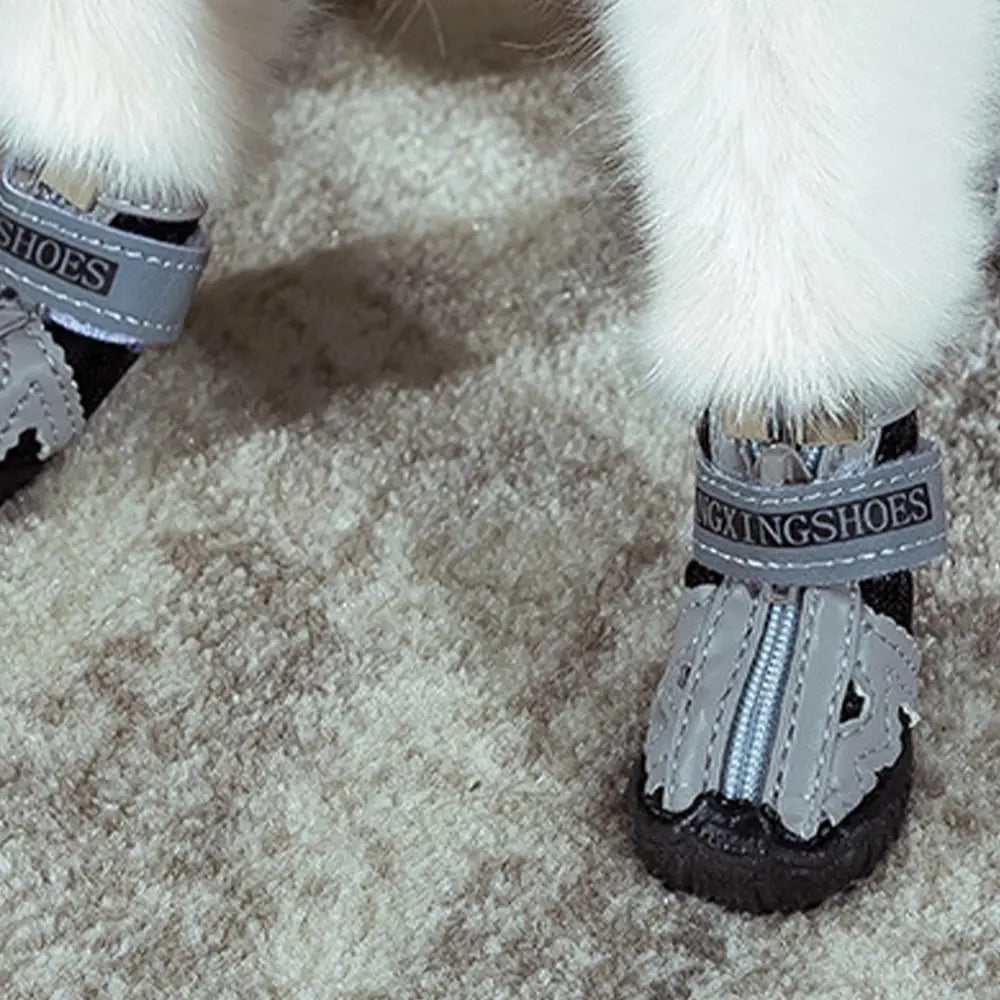 4PCS Dog Boots Dog Boots Paw Protector 5 Sizes Dog Boots With Rugged Rubber Sole Breathable Dog Boots Anti-slip For Summer