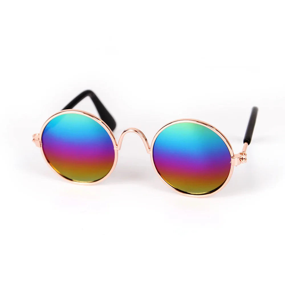 Vintage Round Pet Cat Sunglasses Pet Products for Small Dogs Dog Kitten Puppy Cat Accessories Reflection Eyewear Glasses