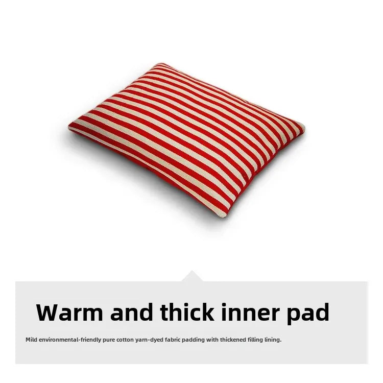 Wholesale Pet Nest Bite Resistant Yarn Canvas Kennel Dog Bed, Teddy Square Dog Bed All Seasons Cat Nest