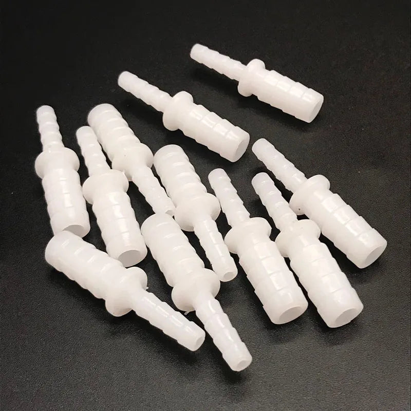 10pcs 8mm Plastic Aquarium Connectors Tee Straight T-shaped 3 Way Connector for Water Air Pump Fish Tank Aquarium Accessories