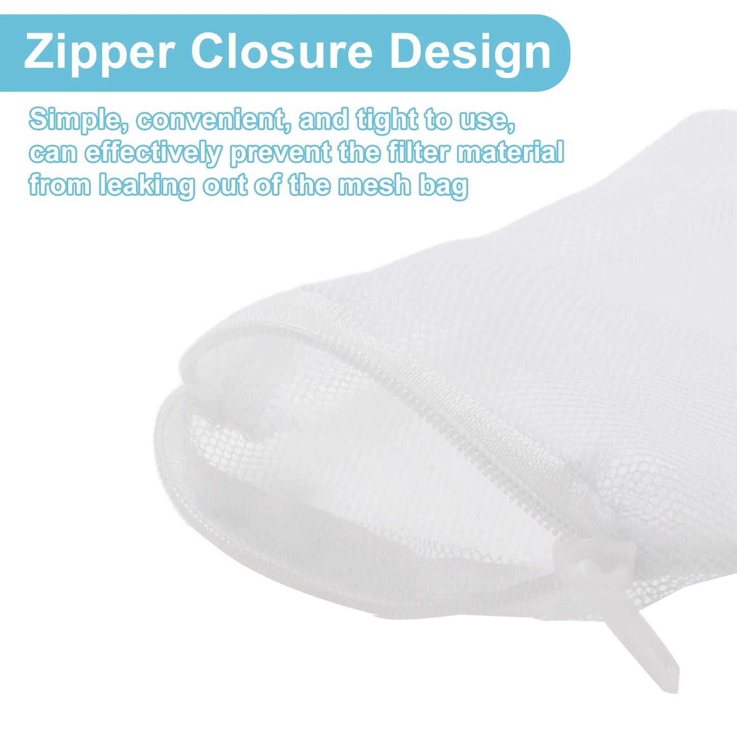UXCELL Aquarium Filter Media Bags Fine Zipper Mesh Filter Bags Mesh Zipper Bags for Activated Carbon Resin Filters