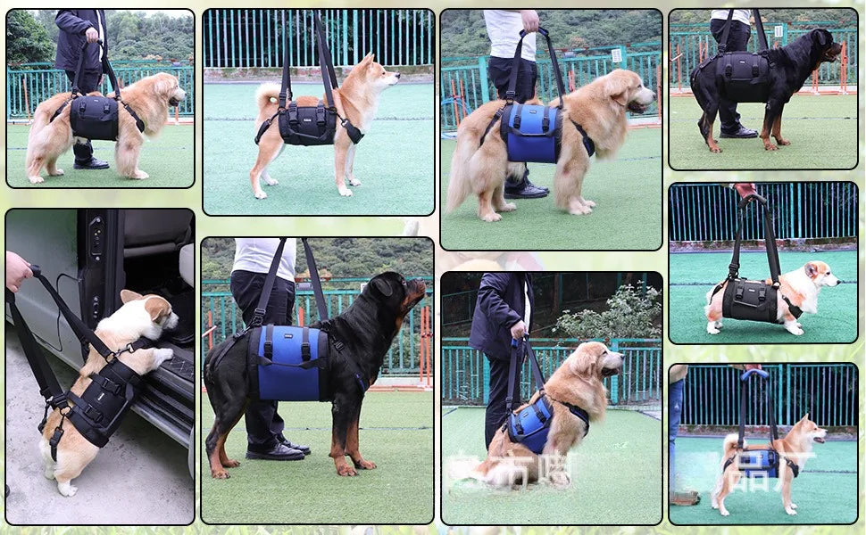 Portable Dog Sling for Back Legs Hip Support Harness Older Limping Canine Aid Dog Assist Rehabilitation Lifting Harness Leashes