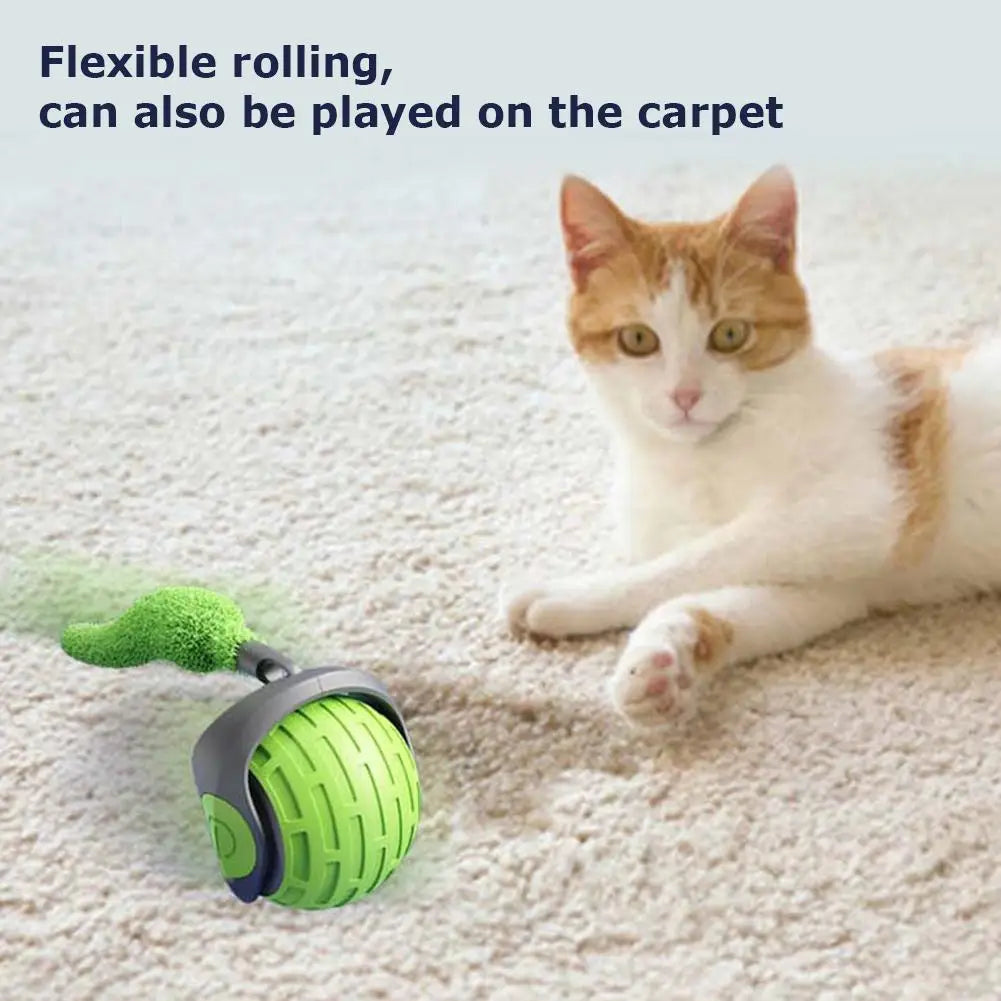 Interactive Cat Toy Ball Rolling Ball Motion Activate Rolling Ball With Touch Control Rechargeable Automatic Moving Ball Fo W4W1