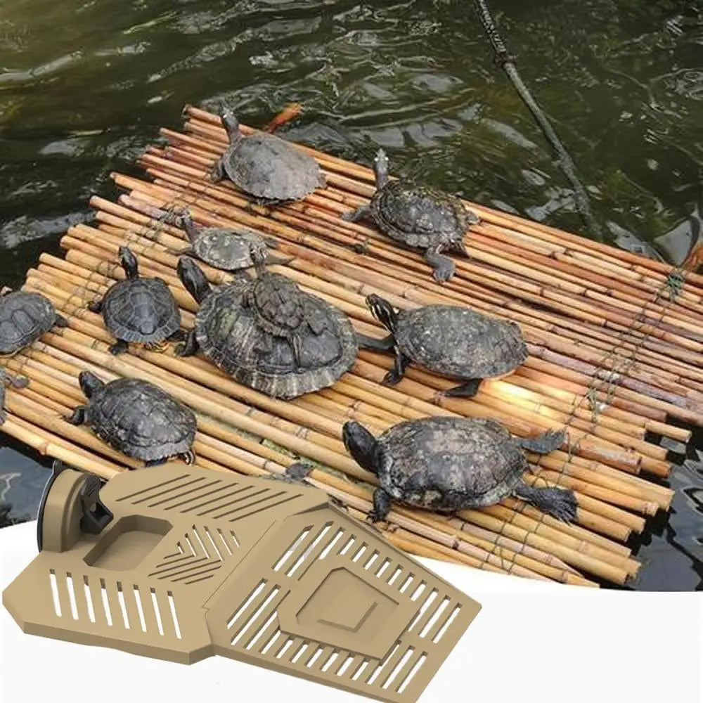 Turtle Docks For Basking Reptile Climbing Pier Detachable Tortoise Tank Dock Stable Turtle Basking Landscape With Feeding Area