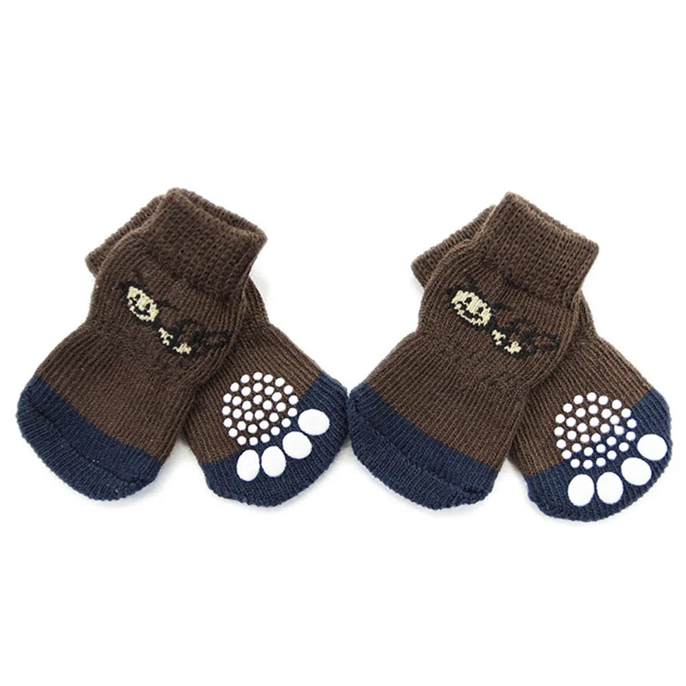 Premium Anti-Slip Dog Socks 4pcs Indoor Dog Socks Prevents Licking Slipping Great for Dog Paw Protection for Medium Large Dogs