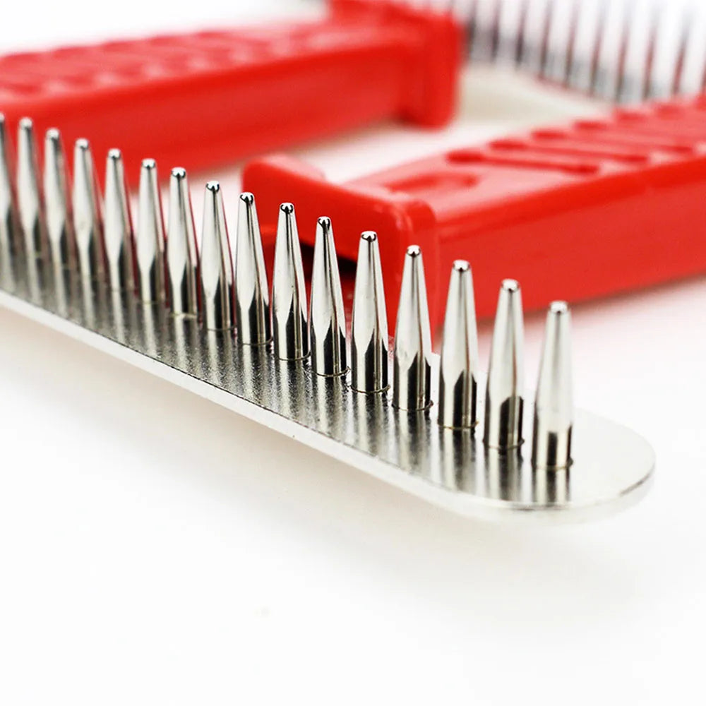 Dog Rake Deshedding Dematting Brush Comb Undercoat Rake for Dogs Cats Short Long Hair Pet Brushes Shedding with Double Row Pins