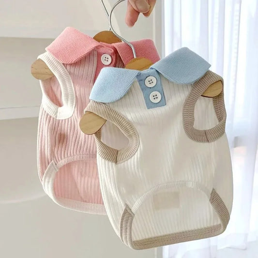 Summer Dog Polo Shirt Puppy Vest Dog Clothes for Small Dogs Cat Dog Cooling Shirt Chihuahua Yorkshire Bichon Girls Dog T-Shirt