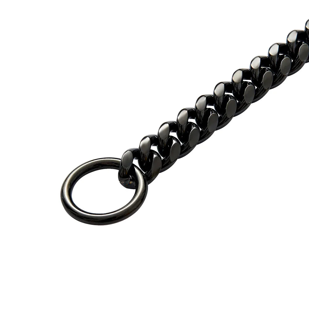 Gold Chain Dog Collar 10mm Fashion Dog Cuban Link Pet Gold Necklace Metal Puppy Jewelry Bulldog P Chain Pet Training Slip Collar