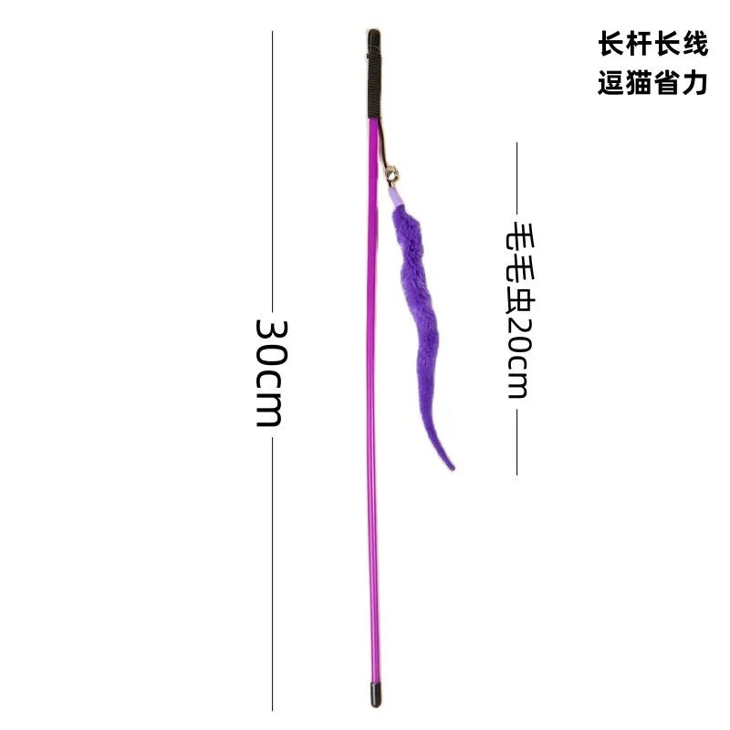 Cat Toy Cat Teaser Sticks Caterpillar Tease Cat Stick Insect Tease Cat Stick Plastic Rod Interactive Tease Cat Stick Cat Toy