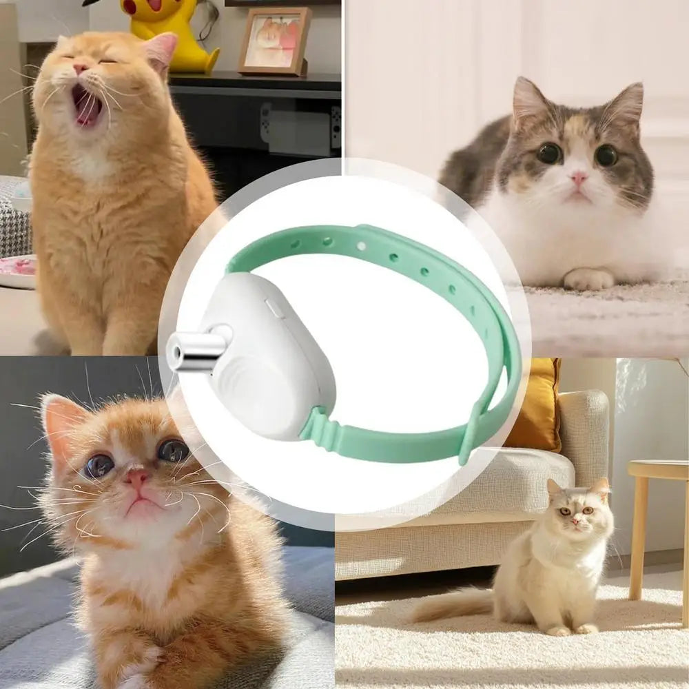 Laser Cat Collar LED Laser Cat Teasing Toy Cat Collar Toy Electric Smart Laser Teasing Cat Interactive Toy Kitten Playing Toy
