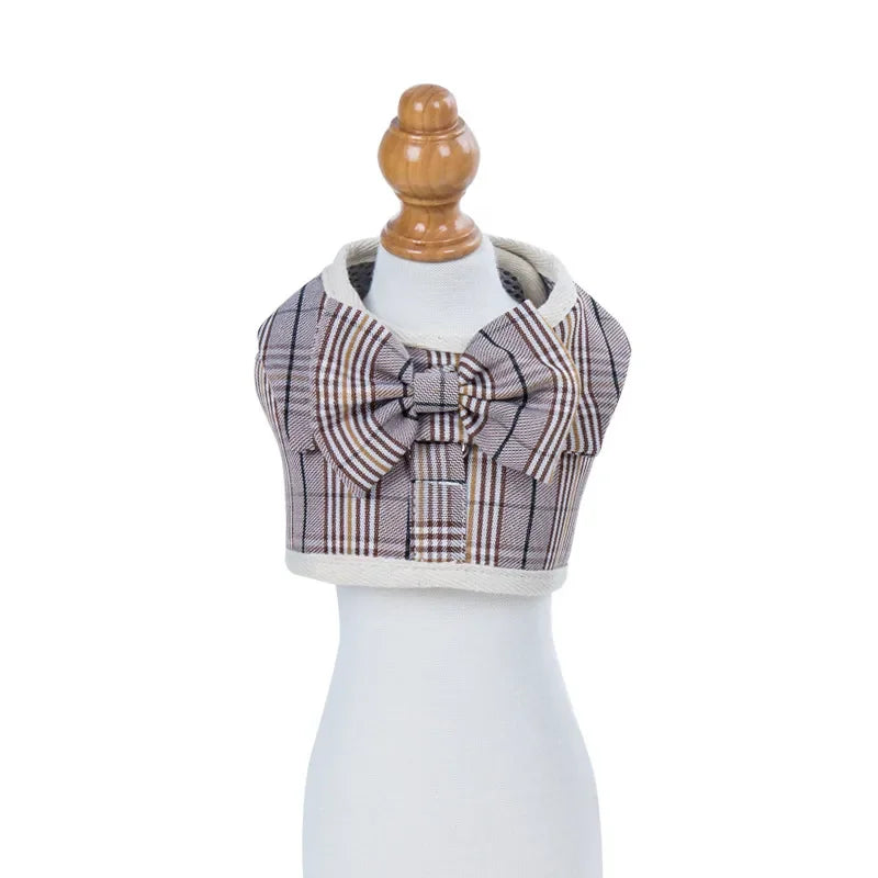 2023New Dog Harness Elegant Comfortable Breathable Pet Dress Collar For Small Dogs Fashion Lovers Vest Dog Harness and Leash Set