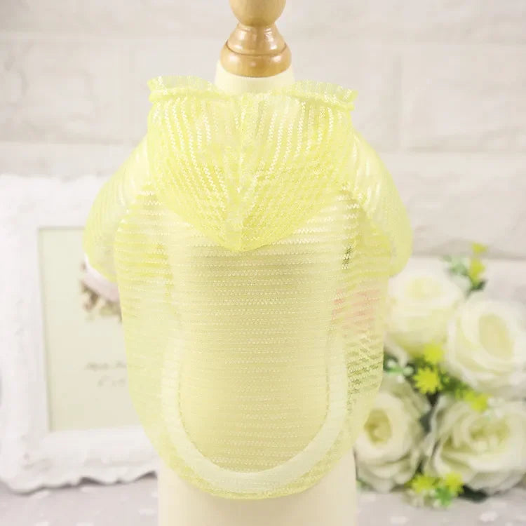 Ultra Thin Transparent Pet Dog Sun Protection Hoodie Clothes For Small Dogs Chihuahua Puppy Cat Summer Vest Shirt French Bulldog