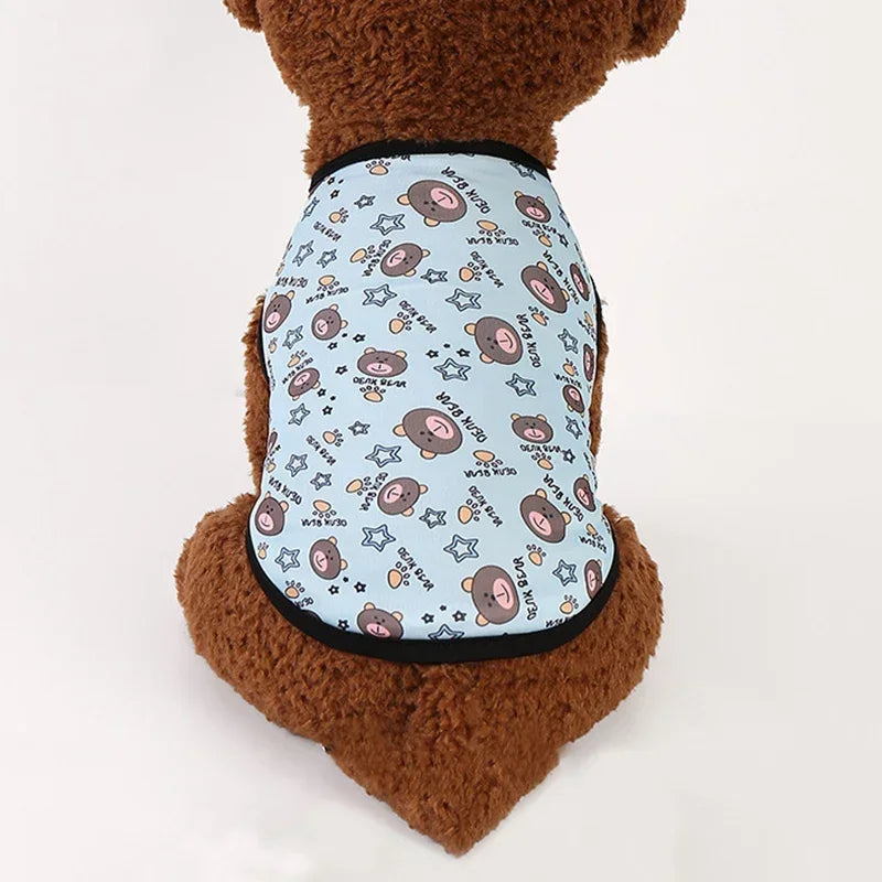 Summer Sphynx Cat Clothes Cute Print Pet Vest Shirt for Cats Gotas Kitten Kedi Shirts mascotas Dog Clothing ropa para gato